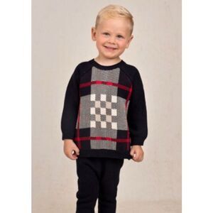 NWT Feltman Bros Navy Plaid Sweater, $80 2T B50